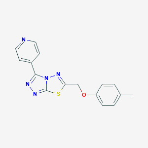 molecular formula C16H13N5OS B294588 6-[(4-Methylphenoxy)methyl]-3-(4-pyridinyl)[1,2,4]triazolo[3,4-b][1,3,4]thiadiazole 