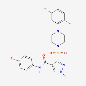 molecular formula C22H23ClFN5O3S B2945882 5-bromo-N-(2,4-dimethoxyphenyl)-1-propionylindoline-6-sulfonamide CAS No. 1189724-47-7