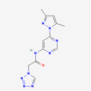 N-(6-(3,5-dimethyl-1H-pyrazol-1-yl)pyrimidin-4-yl)-2-(1H-tetrazol-1-yl)acetamide