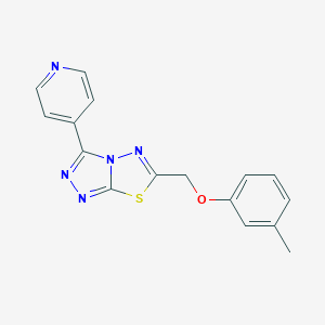 molecular formula C16H13N5OS B294589 6-[(3-Methylphenoxy)methyl]-3-(4-pyridinyl)[1,2,4]triazolo[3,4-b][1,3,4]thiadiazole 