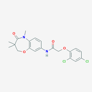 2-(2,4-dichlorophenoxy)-N-(3,3,5-trimethyl-4-oxo-2,3,4,5-tetrahydrobenzo[b][1,4]oxazepin-8-yl)acetamide