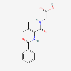 2-(2-Benzamido-3-methylbut-2-enamido)acetic acid