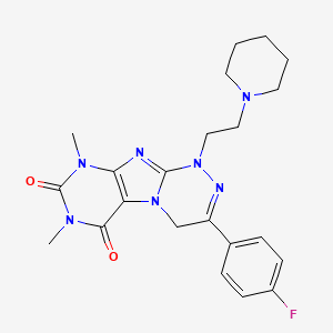 3-(4-fluorophenyl)-7,9-dimethyl-1-(2-(piperidin-1-yl)ethyl)-7,9-dihydro-[1,2,4]triazino[3,4-f]purine-6,8(1H,4H)-dione