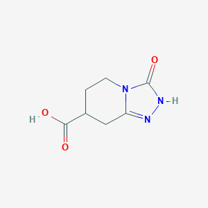 molecular formula C7H9N3O3 B2945897 3-Oxo-2,3,5,6,7,8-hexahydro-[1,2,4]triazolo[4,3-a]pyridine-7-carboxylic acid CAS No. 2229526-20-7