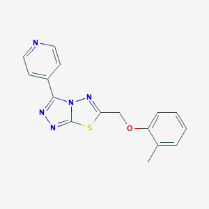 molecular formula C16H13N5OS B294590 6-[(2-Methylphenoxy)methyl]-3-(4-pyridinyl)[1,2,4]triazolo[3,4-b][1,3,4]thiadiazole 