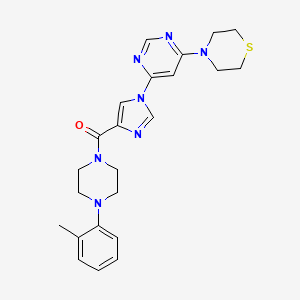 (1-(6-thiomorpholinopyrimidin-4-yl)-1H-imidazol-4-yl)(4-(o-tolyl)piperazin-1-yl)methanone