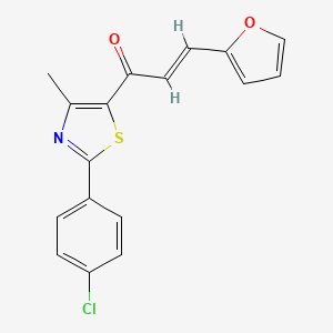 (E)-1-[2-(4-chlorophenyl)-4-methyl-1,3-thiazol-5-yl]-3-(2-furyl)-2-propen-1-one