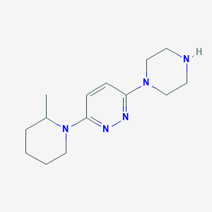 molecular formula C14H23N5 B2945910 3-(2-Methylpiperidin-1-yl)-6-(piperazin-1-yl)pyridazine CAS No. 1706455-01-7
