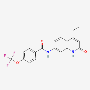 N-(4-ethyl-2-oxo-1H-quinolin-7-yl)-4-(trifluoromethoxy)benzamide