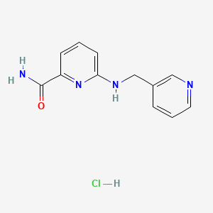 6-{[(Pyridin-3-yl)methyl]amino}pyridine-2-carboxamide hydrochloride