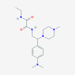molecular formula C19H31N5O2 B2945938 N1-(2-(4-(dimethylamino)phenyl)-2-(4-methylpiperazin-1-yl)ethyl)-N2-ethyloxalamide CAS No. 941869-44-9