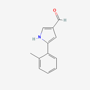 molecular formula C12H11NO B2945946 5-(2-methylphenyl)-1H-pyrrole-3-carbaldehyde CAS No. 881674-64-2