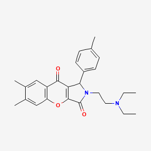 2-(2-(Diethylamino)ethyl)-6,7-dimethyl-1-(p-tolyl)-1,2-dihydrochromeno[2,3-c]pyrrole-3,9-dione