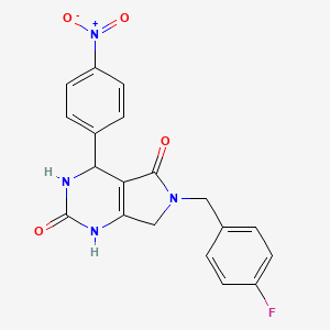 6-(4-fluorobenzyl)-4-(4-nitrophenyl)-3,4,6,7-tetrahydro-1H-pyrrolo[3,4-d]pyrimidine-2,5-dione