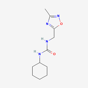 1-Cyclohexyl-3-((3-methyl-1,2,4-oxadiazol-5-yl)methyl)urea