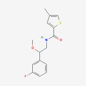 molecular formula C15H16FNO2S B2945969 N-(2-(3-fluorophenyl)-2-methoxyethyl)-4-methylthiophene-2-carboxamide CAS No. 1797159-73-9
