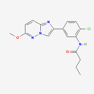N-(2-chloro-5-(6-methoxyimidazo[1,2-b]pyridazin-2-yl)phenyl)butyramide