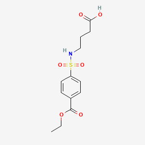 molecular formula C13H17NO6S B2945983 4-[4-(Ethoxycarbonyl)benzenesulfonamido]butanoic acid CAS No. 743451-77-6