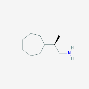 molecular formula C10H21N B2945986 (2R)-2-Cycloheptylpropan-1-amine CAS No. 2248201-17-2