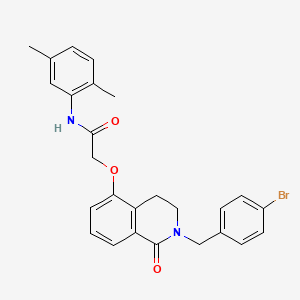 2-[[2-[(4-bromophenyl)methyl]-1-oxo-3,4-dihydroisoquinolin-5-yl]oxy]-N-(2,5-dimethylphenyl)acetamide