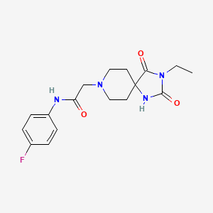 2-(3-ethyl-2,4-dioxo-1,3,8-triazaspiro[4.5]decan-8-yl)-N-(4-fluorophenyl)acetamide