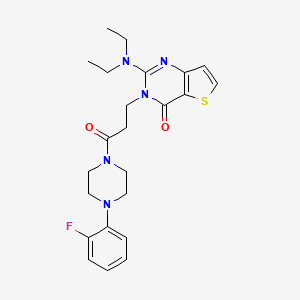 3-[5-(4-fluorophenyl)-1,3,4-oxadiazol-2-yl]-1-methyl-5-(phenylsulfonyl)-4,5,6,7-tetrahydro-1H-pyrazolo[4,3-c]pyridine