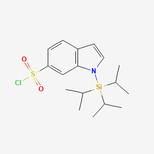 molecular formula C17H26ClNO2SSi B2946000 1-(triisopropylsilyl)-1H-indole-6-sulfonylchloride CAS No. 912846-33-4
