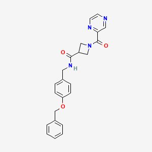 N-(4-(benzyloxy)benzyl)-1-(pyrazine-2-carbonyl)azetidine-3-carboxamide