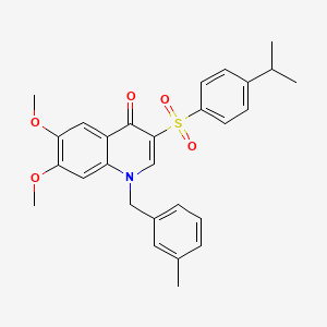 3-((4-isopropylphenyl)sulfonyl)-6,7-dimethoxy-1-(3-methylbenzyl)quinolin-4(1H)-one