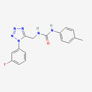 1-((1-(3-fluorophenyl)-1H-tetrazol-5-yl)methyl)-3-(p-tolyl)urea