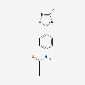 N-(4-(3-methyl-1,2,4-oxadiazol-5-yl)phenyl)pivalamide