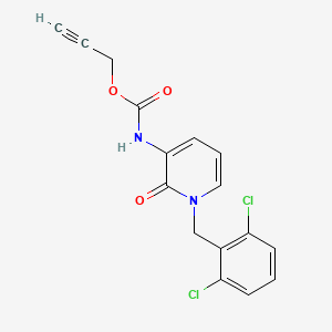 molecular formula C16H12Cl2N2O3 B2946021 2-propynyl N-[1-(2,6-dichlorobenzyl)-2-oxo-1,2-dihydro-3-pyridinyl]carbamate CAS No. 400084-78-8