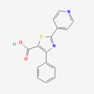 molecular formula C15H10N2O2S B2946029 4-Phenyl-2-(4-pyridyl)thiazole-5-carboxylic acid CAS No. 1225963-57-4