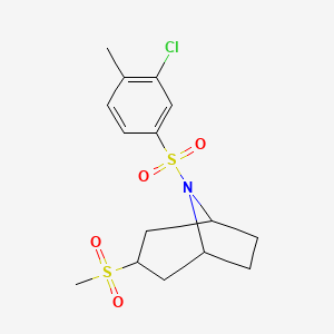 (1R,5S)-8-((3-chloro-4-methylphenyl)sulfonyl)-3-(methylsulfonyl)-8-azabicyclo[3.2.1]octane
