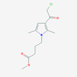 molecular formula C13H18ClNO3 B2946036 methyl 4-[3-(2-chloroacetyl)-2,5-dimethyl-1H-pyrrol-1-yl]butanoate CAS No. 750608-22-1