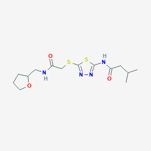 3-methyl-N-(5-((2-oxo-2-(((tetrahydrofuran-2-yl)methyl)amino)ethyl)thio)-1,3,4-thiadiazol-2-yl)butanamide