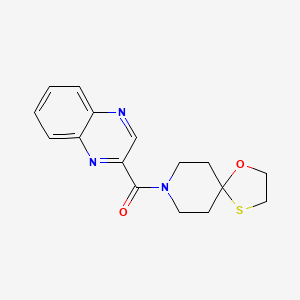 molecular formula C16H17N3O2S B2946044 Quinoxalin-2-yl(1-oxa-4-thia-8-azaspiro[4.5]decan-8-yl)methanone CAS No. 1351598-41-8