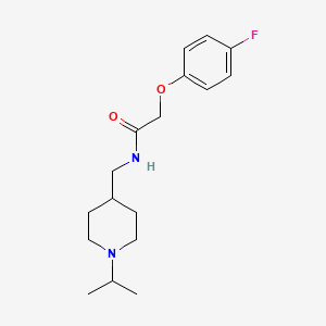 molecular formula C17H25FN2O2 B2946046 2-(4-fluorophenoxy)-N-((1-isopropylpiperidin-4-yl)methyl)acetamide CAS No. 946210-36-2