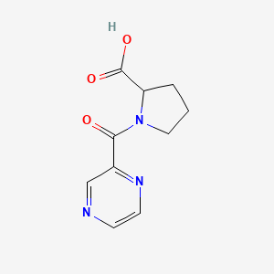 molecular formula C10H11N3O3 B2946047 1-(Pyrazine-2-carbonyl)pyrrolidine-2-carboxylic acid CAS No. 1013794-47-2