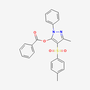 3-methyl-1-phenyl-4-tosyl-1H-pyrazol-5-yl benzoate