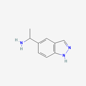molecular formula C9H11N3 B2946059 1-(1H-indazol-5-yl)ethanamine CAS No. 1001906-62-2