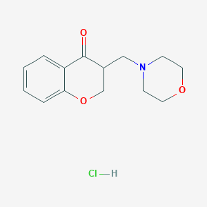 molecular formula C14H18ClNO3 B2946060 3-(Morpholinomethyl)chroman-4-one hydrochloride CAS No. 67153-96-2