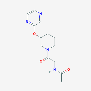 N-(2-oxo-2-(3-(pyrazin-2-yloxy)piperidin-1-yl)ethyl)acetamide