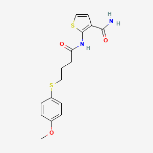 2-(4-((4-Methoxyphenyl)thio)butanamido)thiophene-3-carboxamide