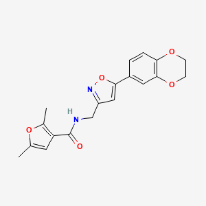 N-((5-(2,3-dihydrobenzo[b][1,4]dioxin-6-yl)isoxazol-3-yl)methyl)-2,5-dimethylfuran-3-carboxamide