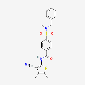 4-(N-benzyl-N-methylsulfamoyl)-N-(3-cyano-4,5-dimethylthiophen-2-yl)benzamide