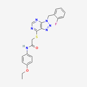 molecular formula C21H19FN6O2S B2946083 N-(4-ethoxyphenyl)-2-((3-(2-fluorobenzyl)-3H-[1,2,3]triazolo[4,5-d]pyrimidin-7-yl)thio)acetamide CAS No. 863458-65-5
