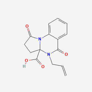 1,5-dioxo-4-(prop-2-en-1-yl)-1H,2H,3H,3aH,4H,5H-pyrrolo[1,2-a]quinazoline-3a-carboxylic acid