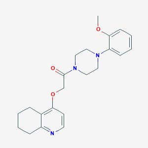 molecular formula C22H27N3O3 B2946103 1-(4-(2-Methoxyphenyl)piperazin-1-yl)-2-((5,6,7,8-tetrahydroquinolin-4-yl)oxy)ethanone CAS No. 1787883-16-2