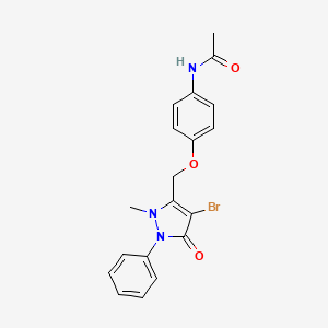N-(4-((4-Bromo-2-methyl-5-oxo-1-phenyl-3-pyrazolin-3-YL)methoxy)phenyl)ethanamide